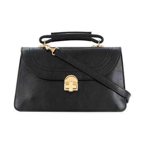 MARNI Сумка через плечо из коровьей кожи женская черная