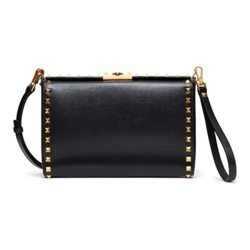 Valentino Rockstud Alcove с рельефной телячьей кожей ручная сумка сумка через плечо сумка через плечо мужская черная