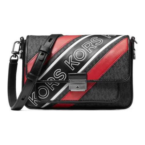 MICHAEL KORS Bradshaw Холст Сумка через плечо Средняя Женская Черная Красная