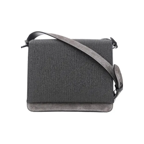 BRUNELLO CUCINELLI Сумка через плечо из кожи стандартная женская черная