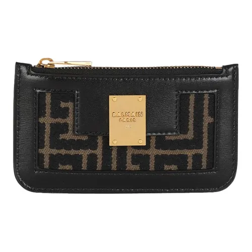 BALMAIN Жаккард с кожаными вставками клатч унисекс черный