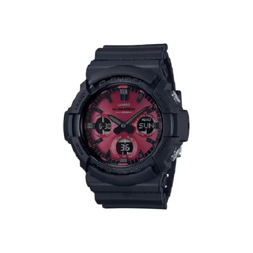 CASIO G SHOCK Collection Кварцевый механизм Смольный ремешок Часы 55,1*52,5 мм Мужские часы Красный циферблат часов GAS 100AR 1A