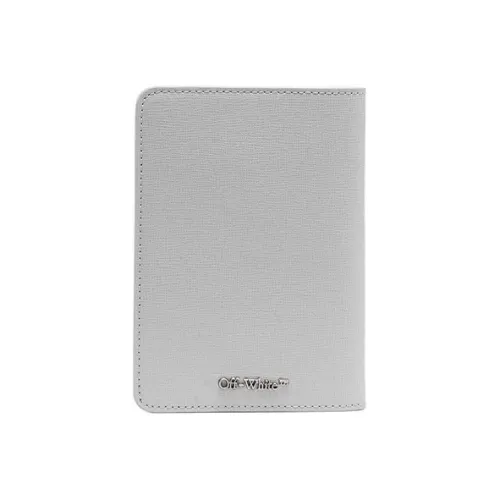 Off Белый Кожа Паспорт HOLDER Унисекс Серый Белый