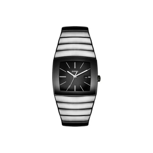 RADO Silver Diamond Collection Кварцевый механизм Мужские часы Часы 42 мм Черный циферблат Керамические корпуса часов