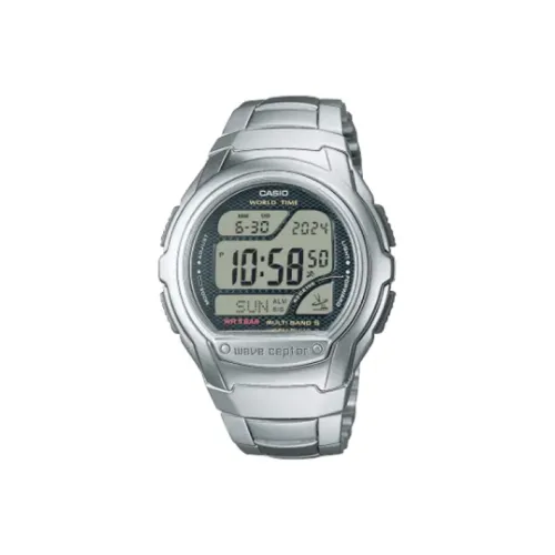 CASIO YOUTH Collection Циферблат с цифровым дисплеем Кварцевый механизм Ремешок из нержавеющей стали Мужские часы Серебристый циферблат