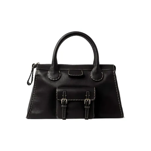 Chloe Edith Сумка через плечо из кожи буйвола средний размер женская черная