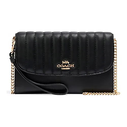 COACH Gemma Коровья кожа Маленькая квадратная сумка Сумка Сумка через плечо Сумка через плечо Маленькая Женская Черная