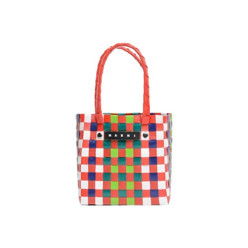 MARNI PVC Тоут Сумка Сумка для покупок Отпуск Сумка Сумка на одно плечо Обычная Женская Красная Многоцветная