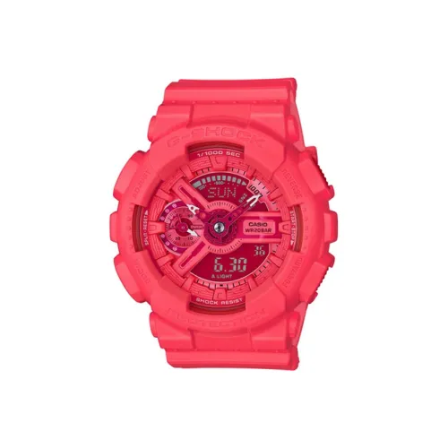 CASIO Liquid Crystal Analog Dual Display Series Коллекция Кварцевый механизм Часы Женские Часы Красный Циферблат