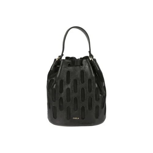 Furla Кожа Ведрообразная Сумка Женская Черная