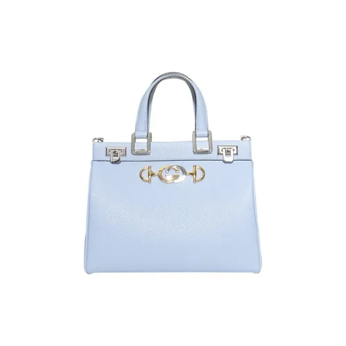 GUCCI Zumi Кожа Сумка через плечо Сумка Маленькая Женская Светло-Синяя