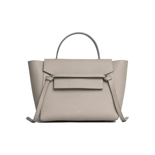 CELINE Ремень Grained Телячья кожа Сумка сома Сумка через плечо Сумка Мини Женская Светлый тауп