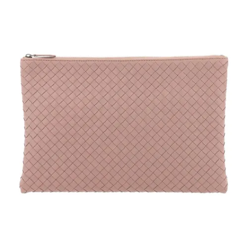 Bottega Veneta Intrecciato Sheepskin Clutch Women's Nude Pink Bottega Veneta Intrecciato Клатч из овчины женский розовый цвет nude