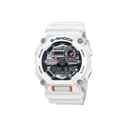 Коллекция CASIO Collection G SHOCK Collection Кварцевый механизм Часы Мужские Серебристый циферблат GA 900AS 7AJF