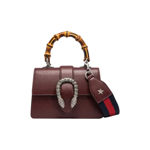 GUCCI Dionysus Кожа Сумка через плечо Сумка Мини Женская Темно-красная