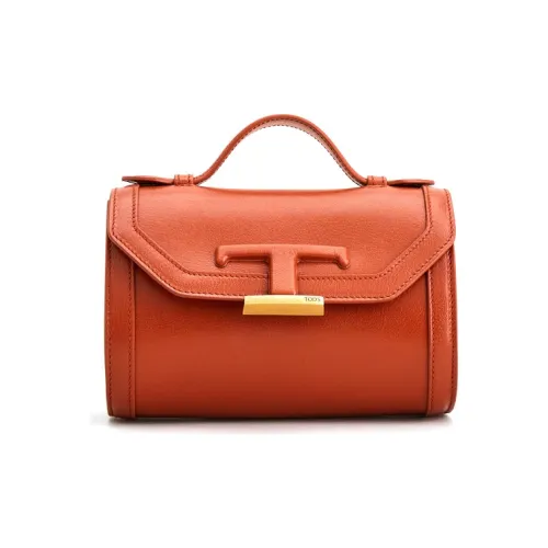 TOD'S Сумка через плечо из коровьей кожи мини женская оранжевая