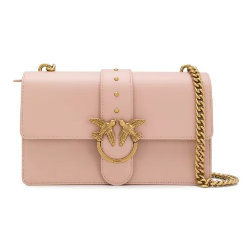 PINKO SIMPLY Корова Кожа Bird Сумка Swallow Сумка Сумка через плечо Большая Женская Розовая