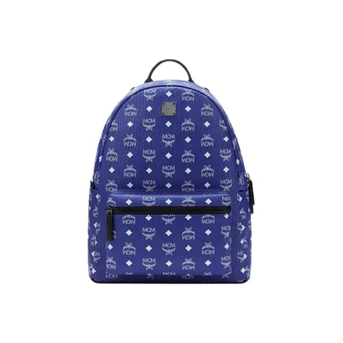 MCM Покрытый холст Рюкзак Средний Мужской Modern Синий