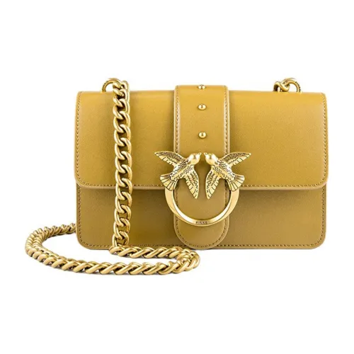 PINKO SIMPLY GRAIN LEATHER Swallow Сумка Сумки через плечо Сумка на плечо Мини Женская Верблюжий Коричневый