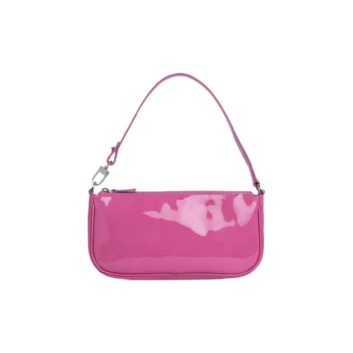 By Far Rachel Коровья кожа Сумка Сумка через плечо Средняя Женская Ярко-розовая