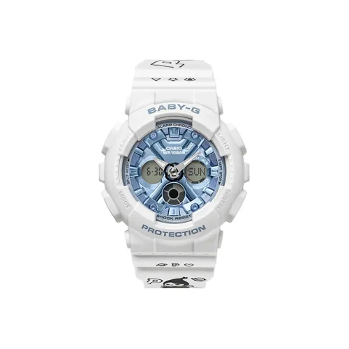 CASIO Детские часы Кварцевый механизм Смольный ремешок Часы для женщин Синий циферблат