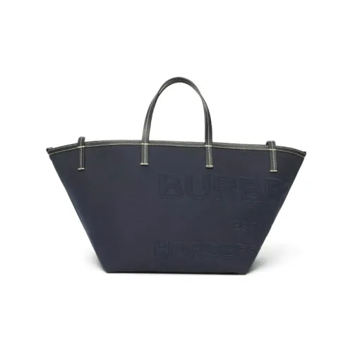 Burberry Хлопок Лен Смесь Холст Сумка для пляжа Тоут Сумка Сумка для покупок Холст Сумка через плечо Мини Женская