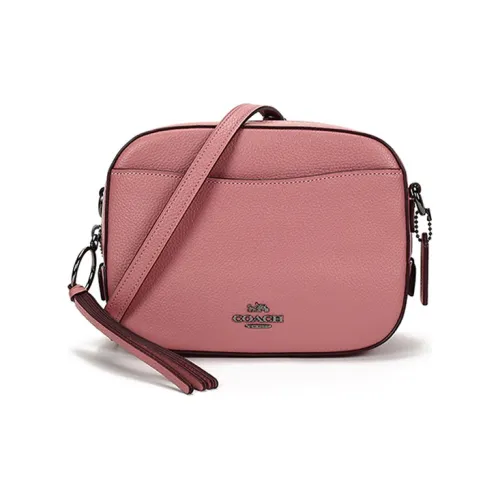 COACH Camera Полированная кожа GRAIN LEATHER Camera Сумка Сумка через плечо Маленькая Женская Винтажная Розовая
