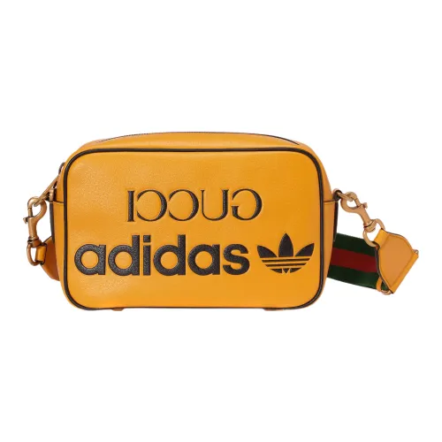 GUCCI Adidas Коллаборация Кожа Camera Сумка Сумка через плечо Маленькая Мужская Желтая