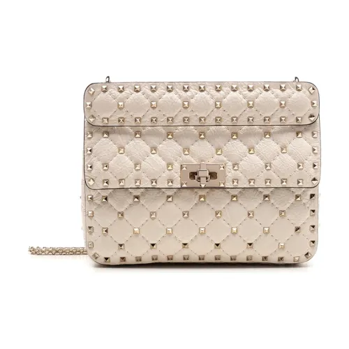 Valentino Кожа Ручная Сумка Сумка через плечо Средняя Женская Цвет Слоновая кость