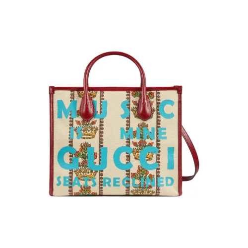 GUCCI Кожа Тоут Сумка Сумка для покупок Сумка через плечо Сумка Маленькая Унисекс Айвори Белый Красный