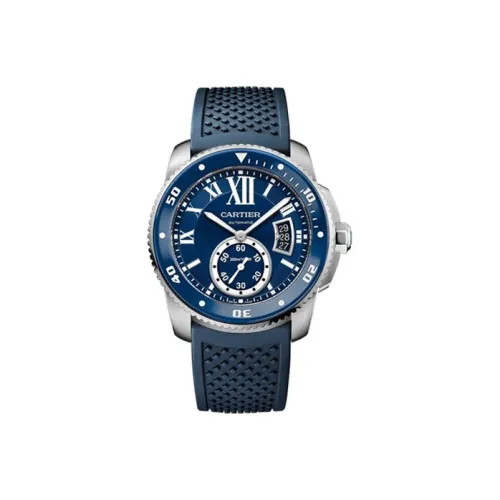 CARTIER Коллекция CALIBRE Автоматический Механический Часы Мужские Часы 42 мм Синий Циферблат