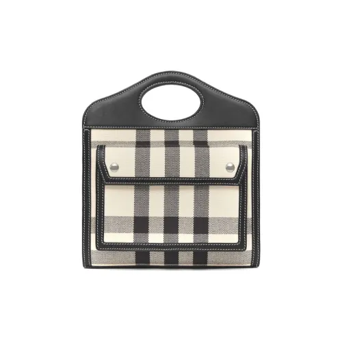 Burberry Карманная сумка Сумка из холста Сумка через плечо Сумка Мини Женская Масляный Бежевый Черный