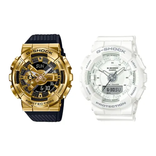 CASIO Collection Парные часы Коллекция GM GMA Кварцевый механизм Часы Унисекс Черный циферблат GM 110G 1A9+GMA S130 7AER