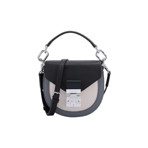 MCM Patricia Visetos Сумка через плечо из искусственной кожи мини женская черная и серая