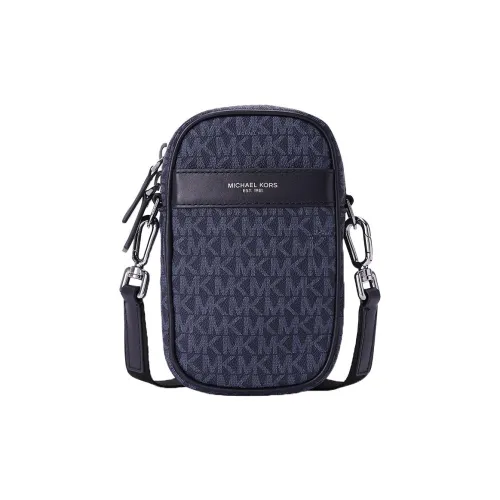 MICHAEL KORS Greyson Чехол для телефона Сумка через плечо Мини Мужской Темно-серый Синий