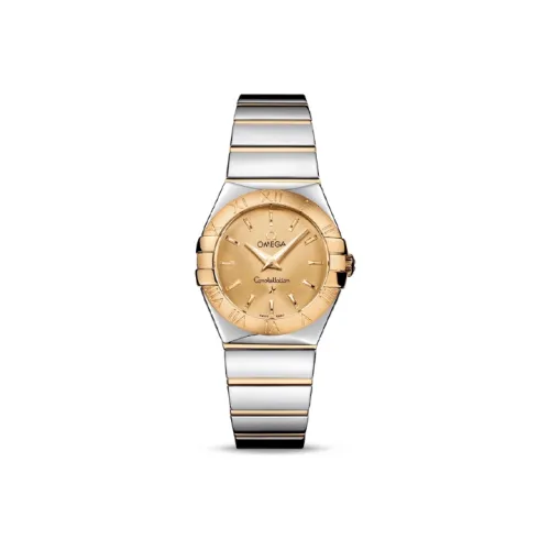 OMEGA Quartz Movement Женские Constellation Series Constellation Watch 27 мм Золотой