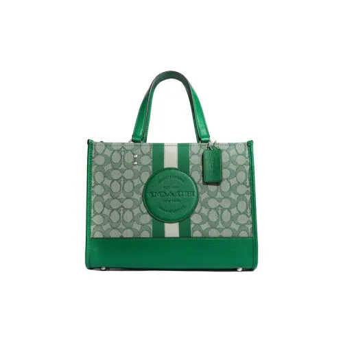 COACH ICONIC Жаккард с утонченной кожей цвета галечника