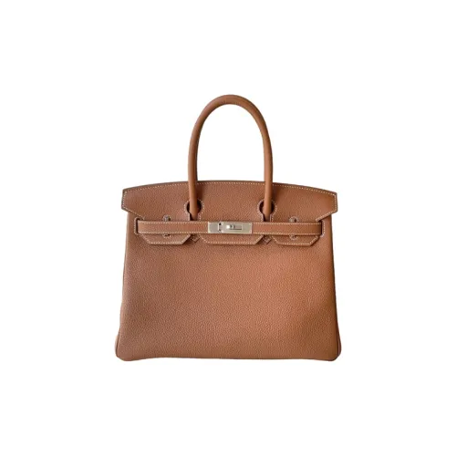 HERMES Birkin Коровья кожа Togo Сумка Birkin Сумка Женская Золотисто-коричневая