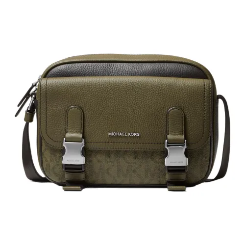 MICHAEL KORS Hudson Коровья кожа с искусственной кожей Camera Сумка Сумка через плечо Большая Мужская Оливково-зеленая