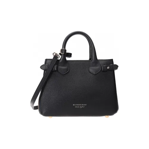 Burberry Кожа Banna Сумка Сумка через плечо Сумка Маленькая Женская Черная