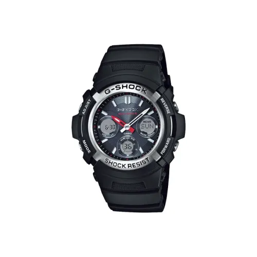 CASIO г Shock Collection Кварцевый механизм Смольный ремешок Часы Мужские Черный циферблат
