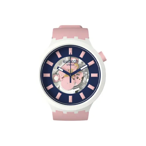 Swatch Quartz Movement Женские Часы Big Bold Series 47 мм Синие