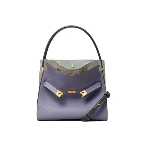 TORY BURCH Зернистая текстура кожа кожа с замшей одно плечо маленькая сумка женский темно-лотосовый фиолетовый