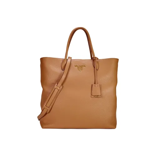 PRADA Сумка через плечо из коровьей кожи женская коричневая