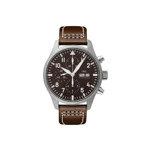 IWC Автоматический Механический Часы Мужской Pilot Collection Кофейного Цвета