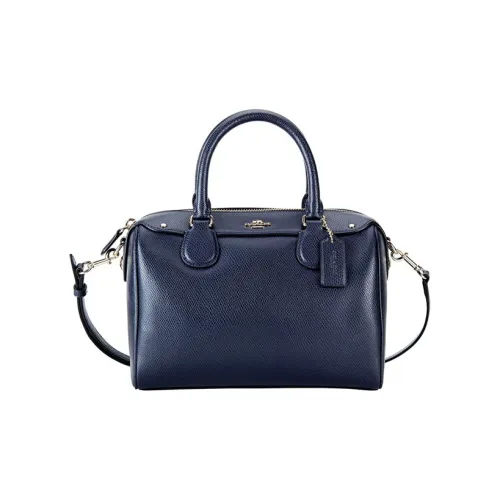 COACH Bennett Кожа Одно плечо Через плечо Сумка-ведро Сумка Средний Женские Темно-синий