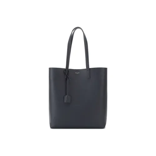 SAINT LAURENT Мягкая кожа Комбо Сумка Тоут Сумка Сумка через плечо Женская Темно-синий