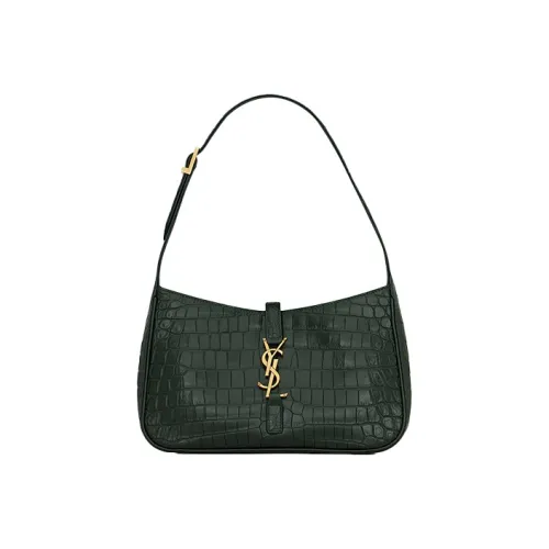 SAINT LAURENT LE5A7 Сумка из коровьей кожи сумка через плечо сумка-хобо сумка женская темно-зеленая