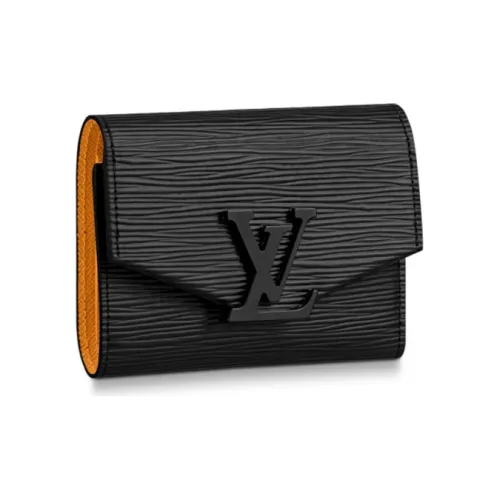 LOUIS VUITTON Grenelle Кошелек из коровьей кожи Женская модель Черный