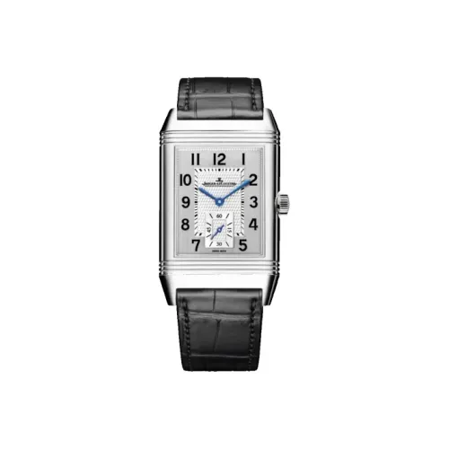Jaeger LeCoultre Механизм с ручным заводом Мужские часы Flip Collection REVERSO 45,6mm*27,4mm Серебряные